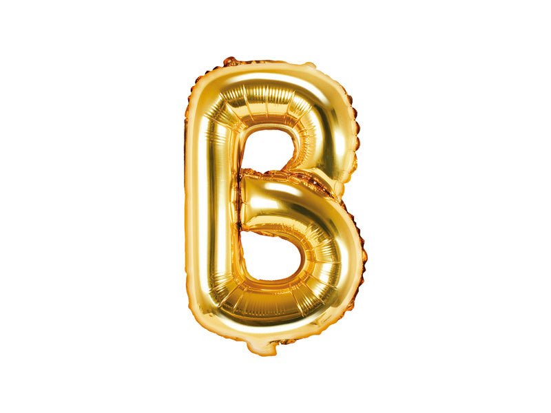 Folie Ballon Letter B Goud Leeg 35cm van Partydeco koop je bij Partywinkel