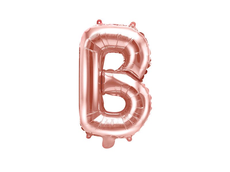 Folie Ballon Letter B Rose Goud Leeg 35cm van Partydeco koop je bij Partywinkel