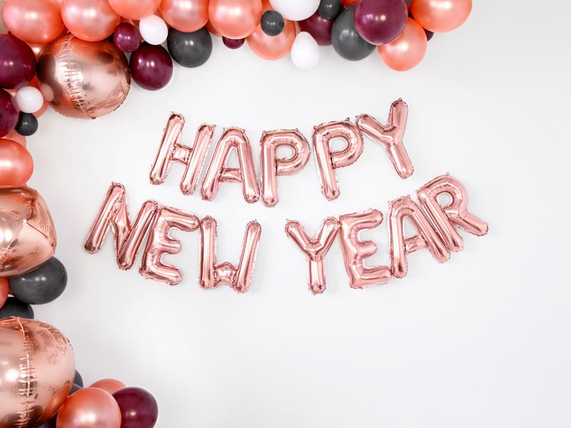 Folie Ballon Letter E Rose Goud Leeg 35cm van Partydeco koop je bij Partywinkel