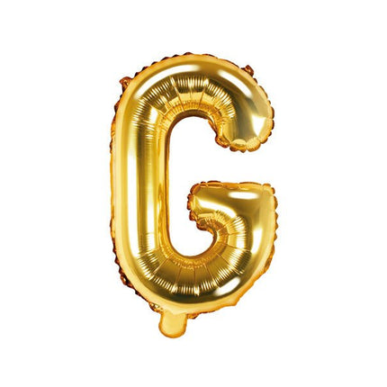 Folie Ballon Letter G Goud Leeg 35cm van Partydeco koop je bij Partywinkel