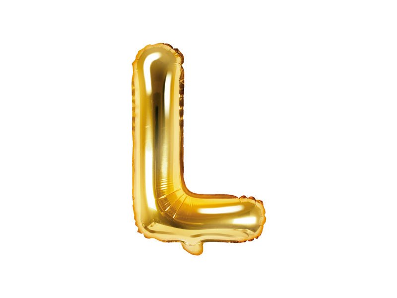 Folie Ballon Letter L Goud Leeg 35cm van Partydeco koop je bij Partywinkel