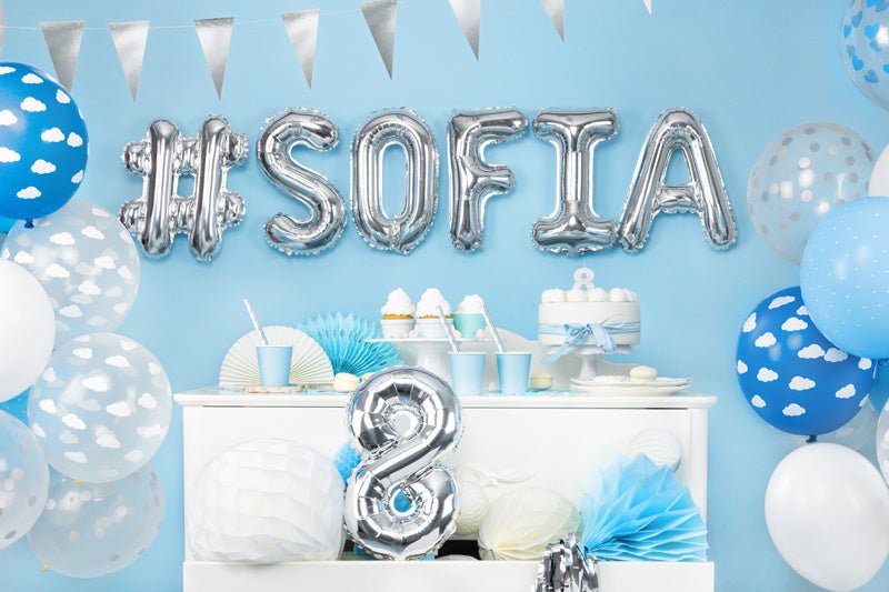 Folie Ballon Letter O Zilver Leeg 35cm van Partydeco koop je bij Partywinkel