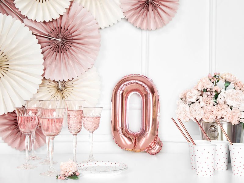 Folie Ballon Letter Q Rose Goud Leeg 35cm van Partydeco koop je bij Partywinkel