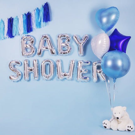 Folie Ballon Letter R Zilver Leeg 35cm van Partydeco koop je bij Partywinkel