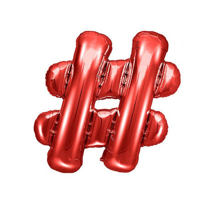 Folie Ballon Letter  Rood Leeg 35cm van Partydeco koop je bij Partywinkel