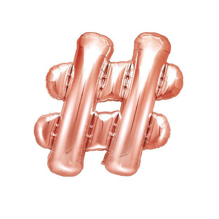 Folie Ballon Letter  Rose Goud Leeg 35cm van Partydeco koop je bij Partywinkel