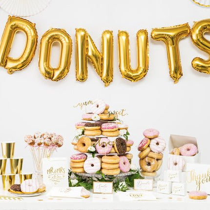 Folie Ballon Letter S Goud Leeg 35cm van Partydeco koop je bij Partywinkel