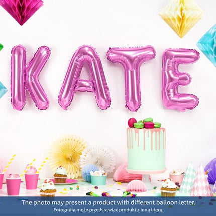 Folie Ballon Letter V Roze Leeg 35cm van Partydeco koop je bij Partywinkel