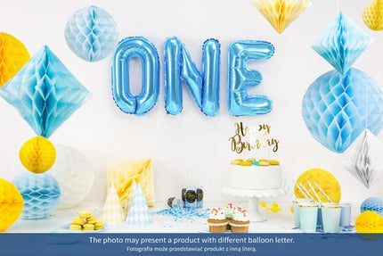 Folie Ballon Letter X Blauw Leeg 35cm van Partydeco koop je bij Partywinkel