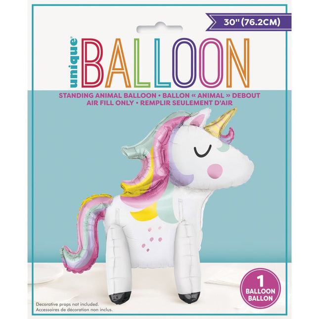 Folie Ballon Unicorn 76cm leeg van Unique koop je bij Partywinkel