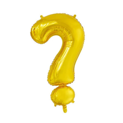 Folie Ballon Vraagteken ? Goud XL 86cm leeg van WeFiesta koop je bij Partywinkel