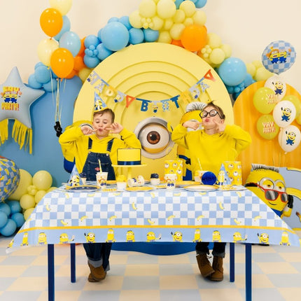 Folie Helium Ballon Minions 35x35cm Blauw Leeg van Partydeco koop je bij Partywinkel