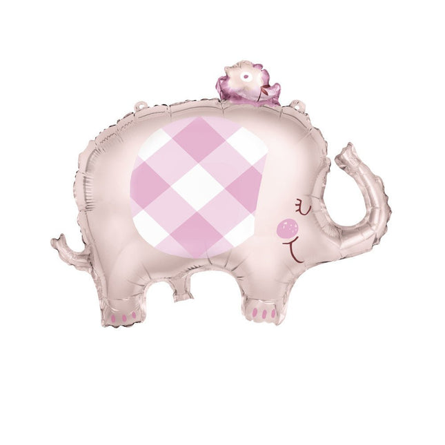 Folieballon Baby Olifant Roze 74cm van Unique koop je bij Partywinkel