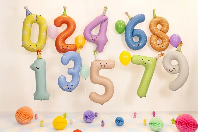 Folieballon met het cijfer "6", 86 cm, blauw van Partydeco koop je bij Partywinkel