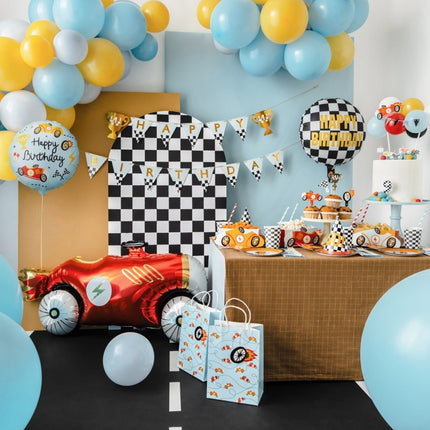 Folieballon rond Happy Birthday, 35x35 cm, mix van Partydeco koop je bij Partywinkel
