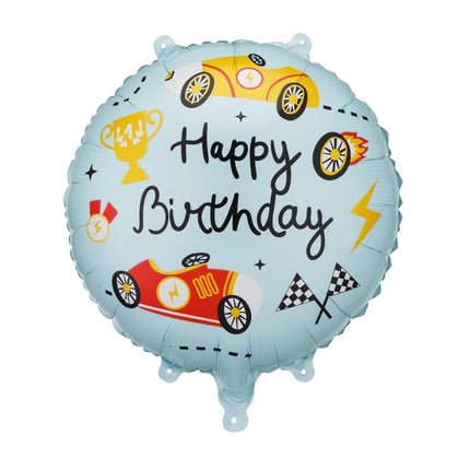 Folieballon rond Happy Birthday, 35x35 cm, mix van Partydeco koop je bij Partywinkel