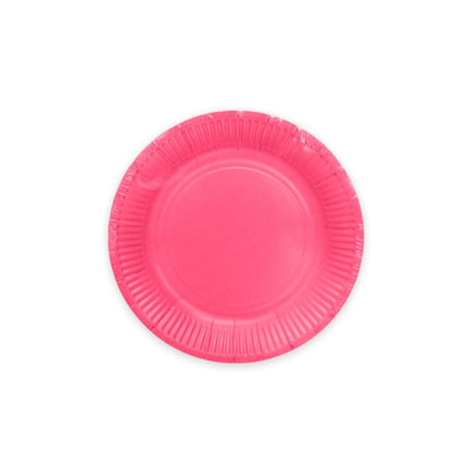 Fuchsia Borden Papier 18cm 20st van WeFiesta koop je bij Partywinkel