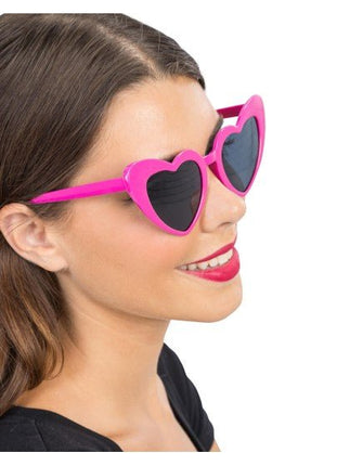 Fuchsia Hartjesbril met Donkere Glazen van CHAKS koop je bij Partywinkel