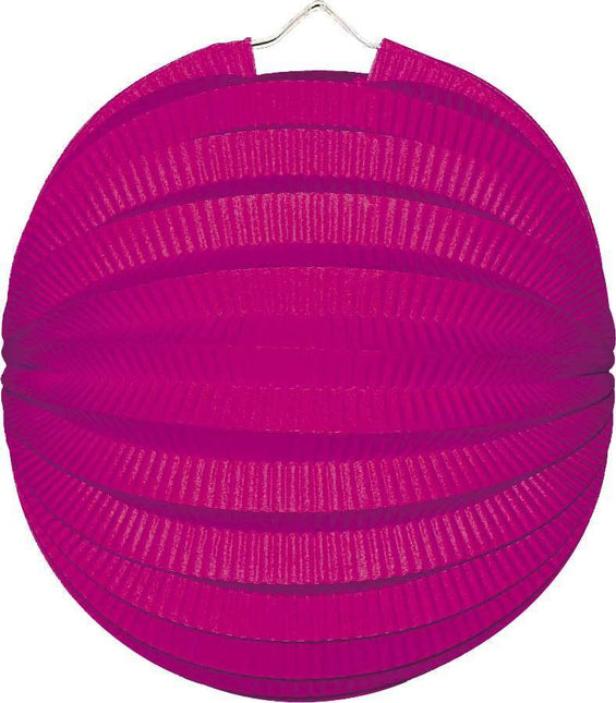 Fuchsia Lampion Bol 23cm - Partywinkel - 8711319300041
