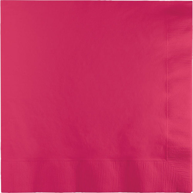 Fuchsia Servetten 3 - Laags 33cm 50st van Creative Converting koop je bij Partywinkel