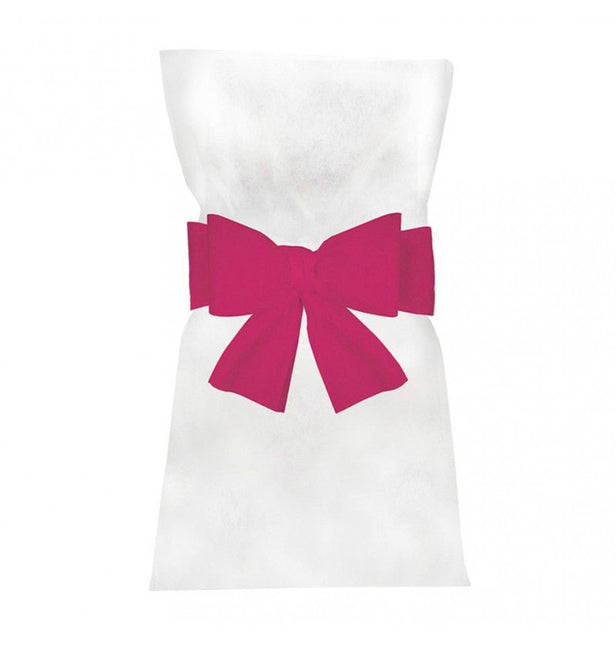 Fuchsia Stoel Strik 19cm 6st van CHAKS koop je bij Partywinkel