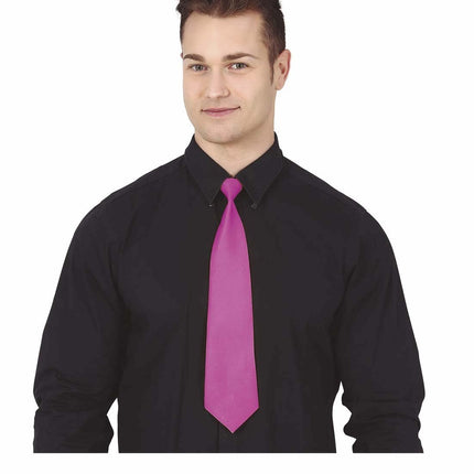 Fuchsia Stropdas 40cm van Fiestas Guirca koop je bij Partywinkel