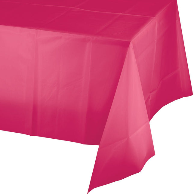 Fuchsia Tafelkleed Plastic 2,74m van Creative Converting koop je bij Partywinkel