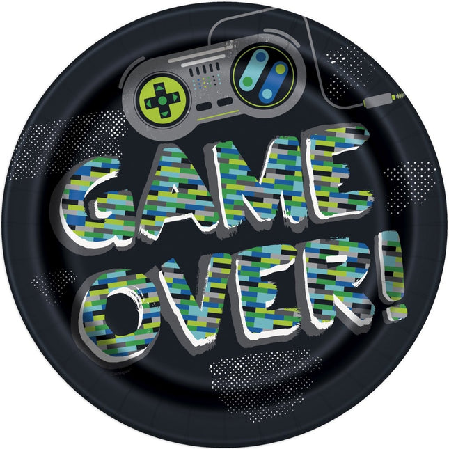 Gaming Party Borden 22,8cm 8st van Unique koop je bij Partywinkel