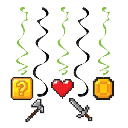 Gaming Party Hangdecoratie 5st van Creative Converting koop je bij Partywinkel