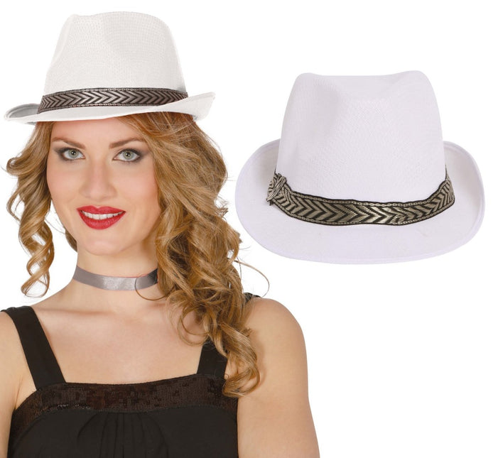 Gangster Hoed Wit van Fiestas Guirca koop je bij Partywinkel