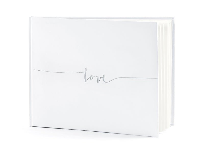 Gastenboek Love Wit 24cm van Partydeco koop je bij Partywinkel