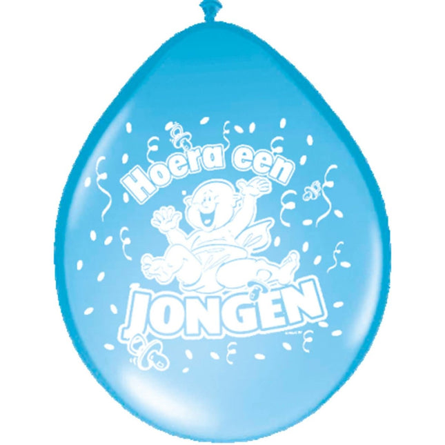 Geboorte Ballonnen Jongen 30cm 8st - Partywinkel - 8714572082310