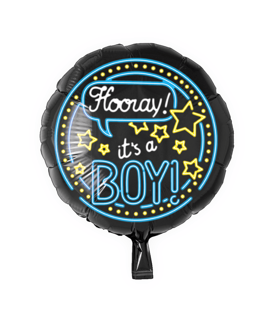 Geboorte Helium Ballon It's a Boy Neon 46cm leeg van Paper Dreams koop je bij Partywinkel