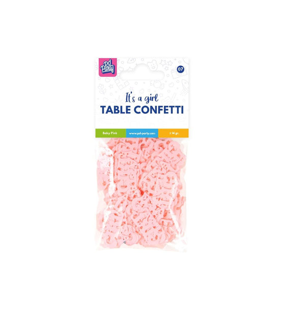 Geboorte Tafelconfetti Roze 14gr van Paper Dreams koop je bij Partywinkel