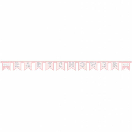 Geboorteslinger Meisje Babyshower 6m van Haza Witbaard koop je bij Partywinkel