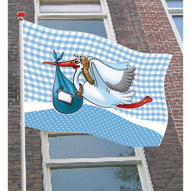 Geboortevlag Jongen 90cm - Partywinkel - 8714572090766