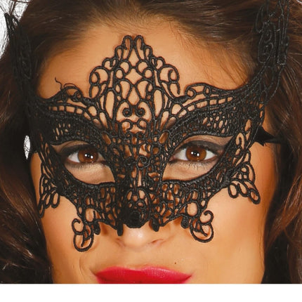 Geborduurd Masker Zwart van Fiestas Guirca koop je bij Partywinkel