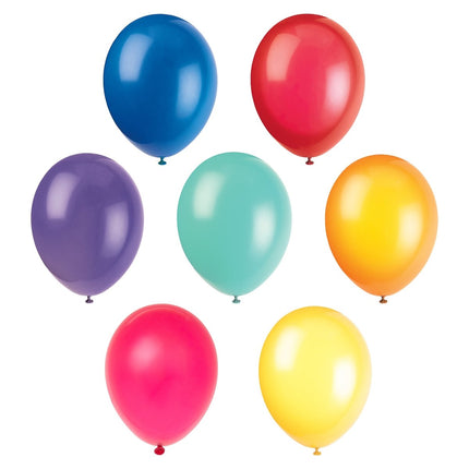 Gekleurde Ballonnen Assorti 30cm 10st van Unique koop je bij Partywinkel