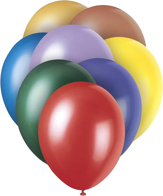 Gekleurde Ballonnen Glans 30cm 10st van Unique koop je bij Partywinkel