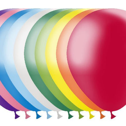 Gekleurde Ballonnen Metallic 30cm 50st van Balloonia koop je bij Partywinkel