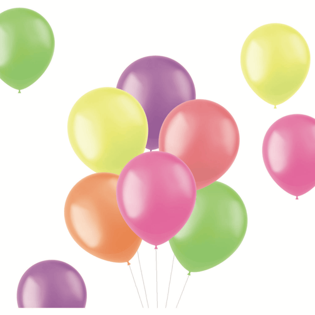 Gekleurde Ballonnen Neon 30cm 100st van Folat koop je bij Partywinkel