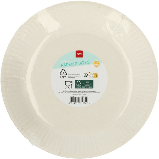 Gekleurde Jungle Borden 23cm 8st van Folat koop je bij Partywinkel