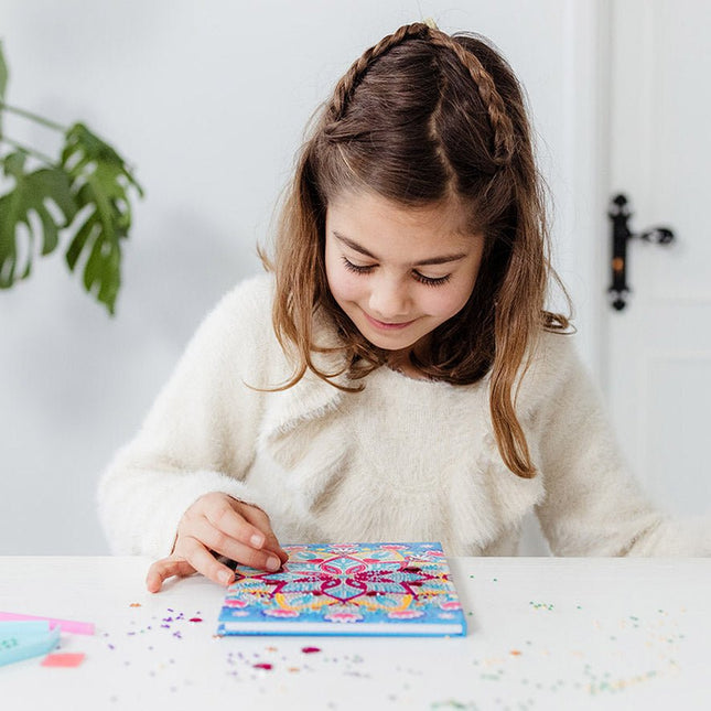 Gekleurde Knutselset Diamond Painting Notitieboek - Partywinkel - 8714274079786