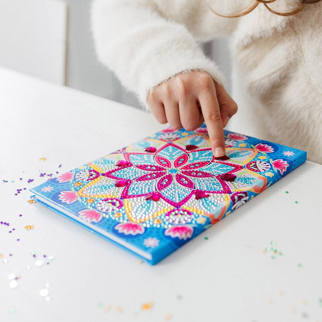 Gekleurde Knutselset Diamond Painting Notitieboek - Partywinkel - 8714274079786