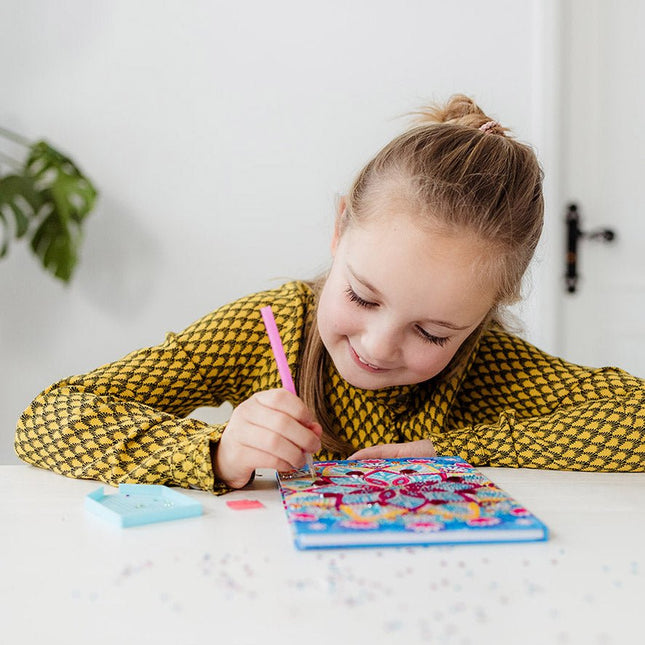 Gekleurde Knutselset Diamond Painting Notitieboek - Partywinkel - 8714274079786