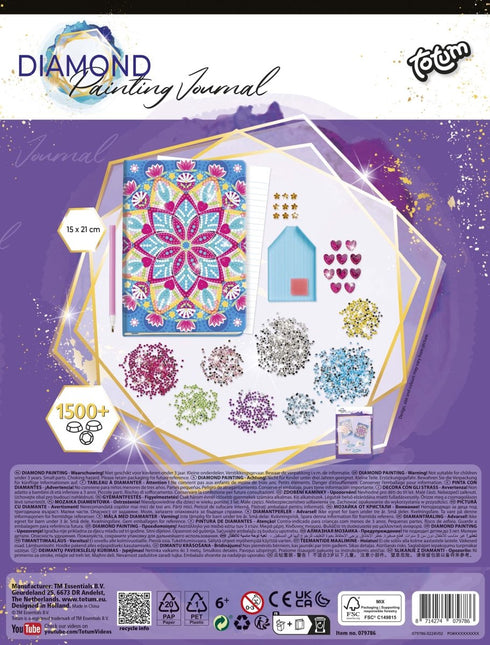 Gekleurde Knutselset Diamond Painting Notitieboek - Partywinkel - 8714274079786