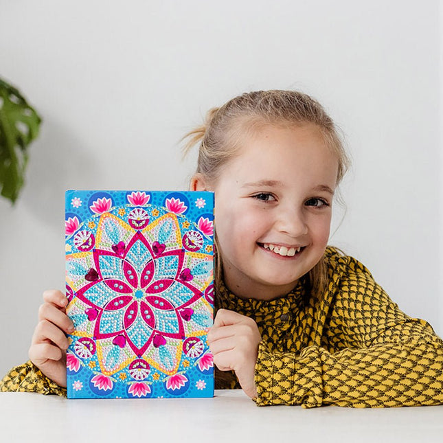 Gekleurde Knutselset Diamond Painting Notitieboek - Partywinkel - 8714274079786