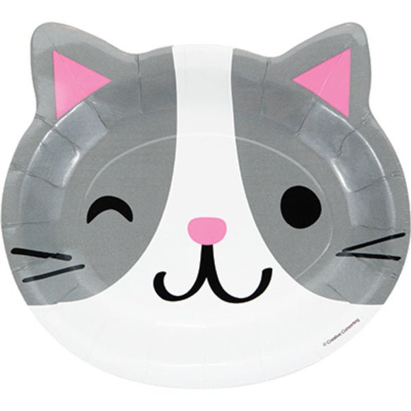 Gekleurde Party Cats Borden 23cm 8st van Creative Converting koop je bij Partywinkel