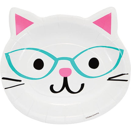 Gekleurde Party Cats Borden 23cm 8st van Creative Converting koop je bij Partywinkel