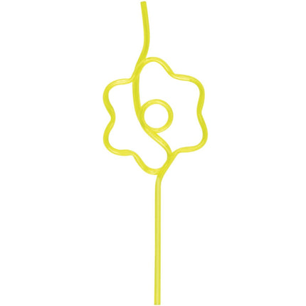 Gekleurde Rietjes Bloem 5st van Unique koop je bij Partywinkel